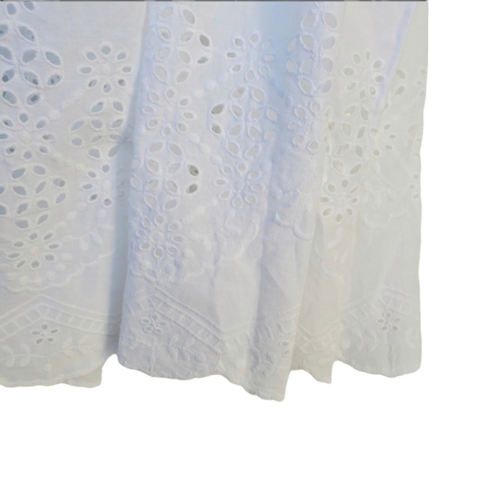 Sundance Boho Eyelet Skirt Embroidered Tiered Size L - Like NEW 'Bastilla' - Picture 9 of 16